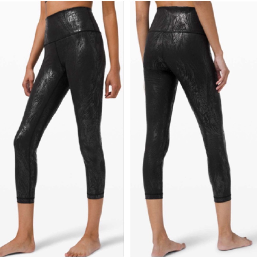 Lululemon Wunder Under High Rise Special Edition 
Crop  23” Shine Leggings 
NWOT